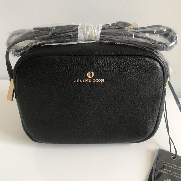 Celine Dion Black Pebble Leather Shoulder Crossbody Bag- Gold hardware - Picture 4 of 16